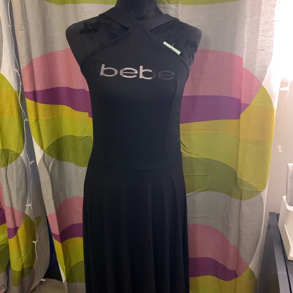 bebe Black Halter Dress